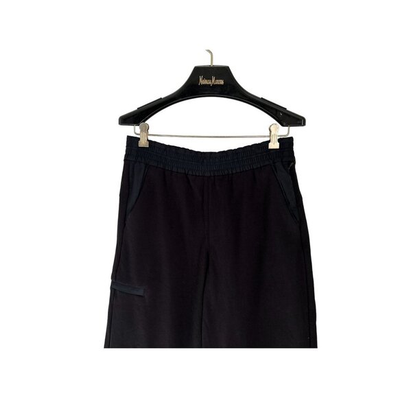 ATHLETA Black Wide Leg Pants Athletic Joggers Pockets Black Size Med - Picture 8 of 9